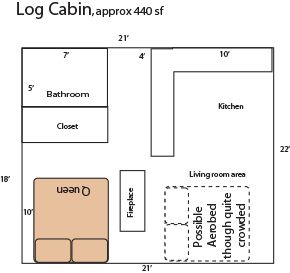 Copper Creek Log Cabin floorplan