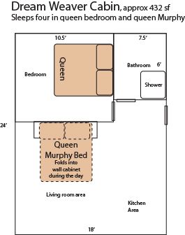 Dream Weaver Cabin floorplan